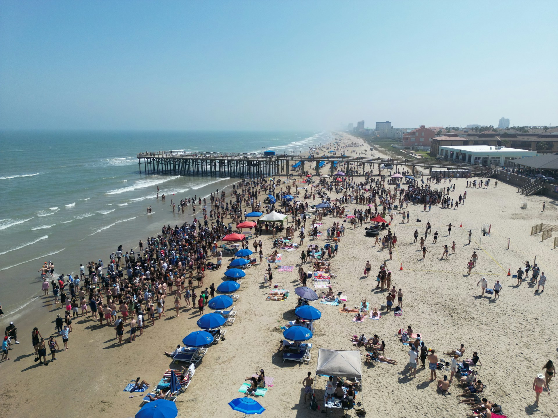 Crowd at a beach